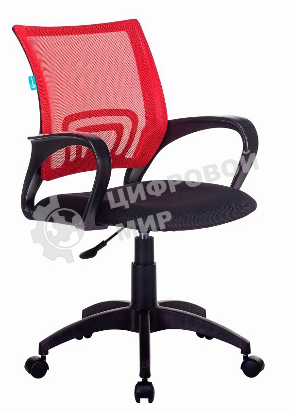 Кресло компьютерное Бюрократ CH-695NLT красный TW-35N сиденье черный TW-11, сетка/ткань, крестовина пластик