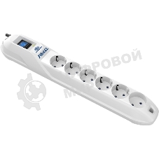 Сетевой фильтр Pilot GL 6 розеток (5 евро + 1 без заземления) 10 м Surge protector Pilot GL 6 outlets (5 euro + 1 without ground) 10A/2.2kVt, 10m