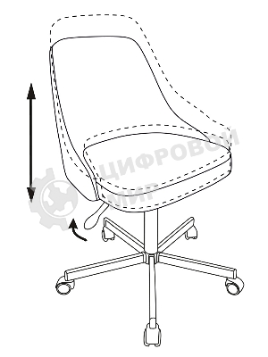 Кресло компьютерное Бюрократ CH-340M сердитое море 38-415, крестовина металл
