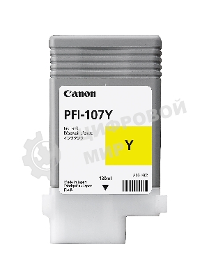 Картридж струйный Canon PFI-107Y (6708B001) желтый (130 мл) для Canon iP F680/685/780/785
