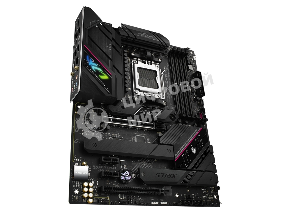 Материнская плата ASUS ROG STRIX B650E-F GAMING WIFI, AM5, AMD B650, 4xDDR5, 4xSATA, 3xM.2, 1xPCI-E 5.0 x16, 1xPCI-E 4.0 x4, 2xPCI-E x1, 1xHDMI, 1xDP, 1x 2.5Gb LAN, 4xUSB-A 2.0, 4xUSB-A 3.2 Gen 1, 2xUSB-A 3.2 Gen 2, 1xUSB-C 3.2 Gen 2, 1xUSB-C 3.2 Gen 2x2,