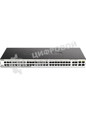 Коммутатор настраиваемый D-Link DGS-1210-52/F3A WebSmart с 48 портами 10/100/1000Base-T и 4 комбо-портами 100/1000Base-T/SFP