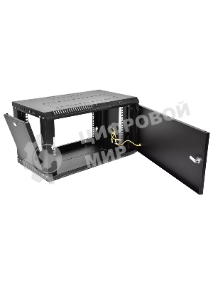 Шкаф телекоммуникационный настенный разборный ЦМО ЭКОНОМ 6U (600 x 650) дверь металл, черный (ШРН-Э-6.650.1-9005)