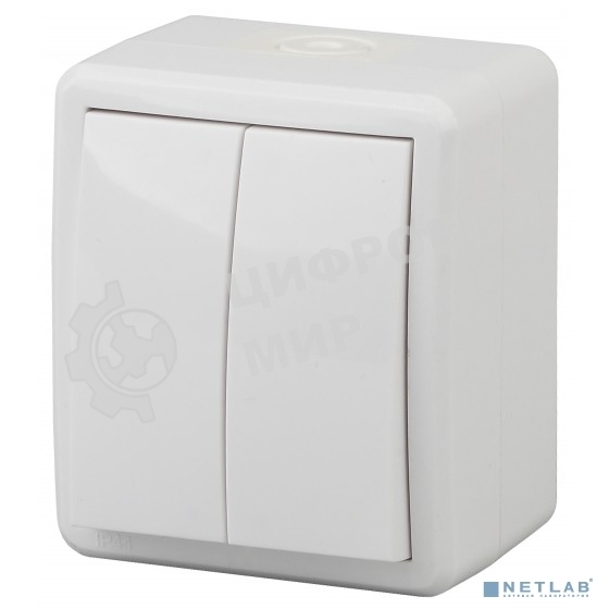 Выключатель 2-кл. ОП ЭРА Эксперт 10А IP54 11-1404-01 250В 10AX белый