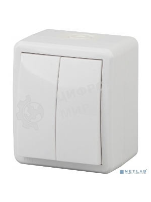 Выключатель 2-кл. ОП ЭРА Эксперт 10А IP54 11-1404-01 250В 10AX белый