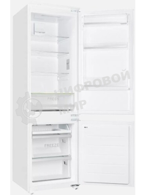 Встраиваемый холодильник Kuppersberg NBM 17863, Габариты(ВхШхГ):178.5x54x54,5; Перенавешиваемые двери, Класс энергопотребления А++ (222 кВт/ч), No-frost, 182л/59л, Уровень шума: 41 Дб