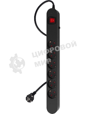 Сетевой фильтр Ippon NF-EU-3-16 3 м, 6 розеток, черный, коробка
