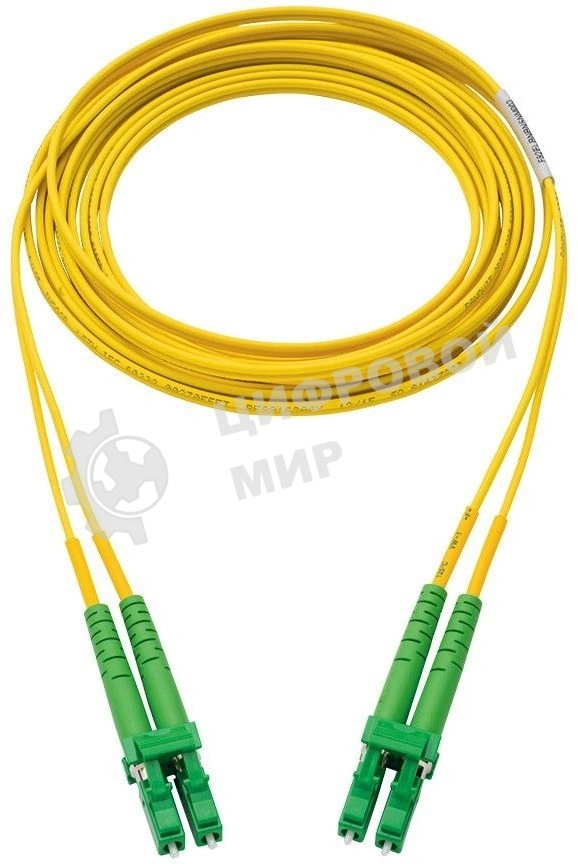 Патч-корд Panduit F923LANSNSNM006 2x9/125 OS1/OS2 SC/APC дуплекс-SC дуплекс 6м LSZH желтый
