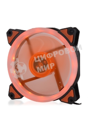 Вентилятор для корпуса Crown CMCF-12025S-1233 черный/оранжевый, 120 мм, 1650 об/мин, 23 дБ, 3 pin