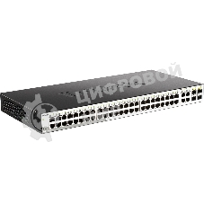 Коммутатор настраиваемый D-Link DGS-1210-52/F3A WebSmart с 48 портами 10/100/1000Base-T и 4 комбо-портами 100/1000Base-T/SFP