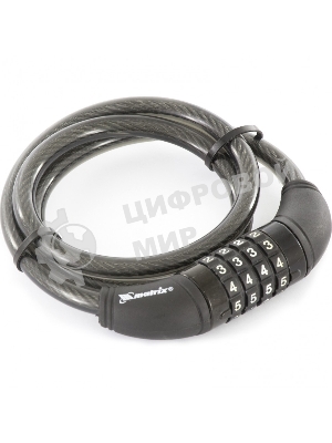 Замок тросовый универсальный с кодовым механизмом Matrix 10х950 мм