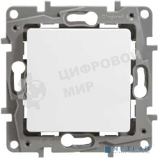 Механизм выключателя 1-кл. СП Etika 10АX с подсветкой/индикацией безвинт. зажимы бел. Legrand 672203