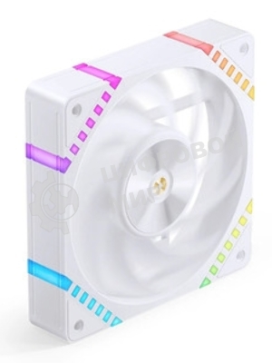 Вентилятор для корпуса JONSBO HF2-120WR Reverse (120x120x25мм, 4-pin PWM, ARGb, 63.3CFM, 29.5dBA, 2200RPM, белый)