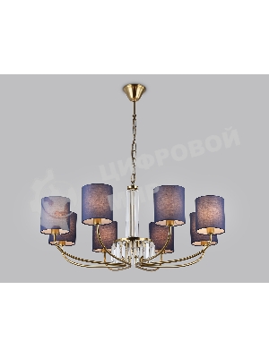 Люстра Ambrella light LH71273/8 BS/DB латунь/темно синий E14/8 max 40W D820*840