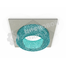 Комплект встраиваемого светильника Ambrella light XC7633023 SGR/BL серый песок/голубой MR16 GU5.3 (C7633, N7194)