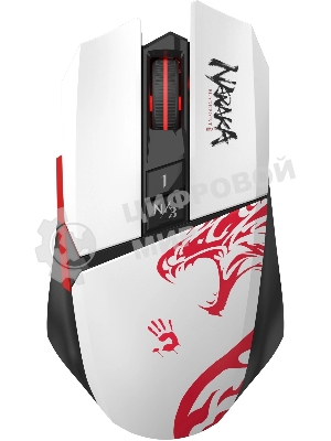 Мышь беспроводная A4Tech Bloody R36 Ultra черный/белый/красный, 12000dpi, USB, радиоканал, кнопки - 7
