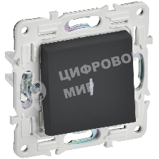 Выключатель 1-кл. SKANDY 10А SK-V07G с индикацией графит IEK SK-V10-1-10-K53