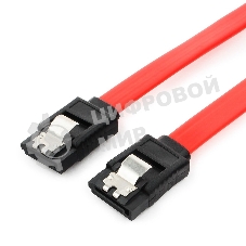 Кабель интерфейсный SATAIII Cablexpert CC-SATAM-DATA-0.3M, 30 см, 7pin/7pin, защелка, пакет
