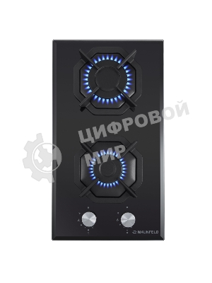 Газовая варочная панель Maunfeld EGHG.32.2CB/G, 2 конфорки, закаленное стекло, черный