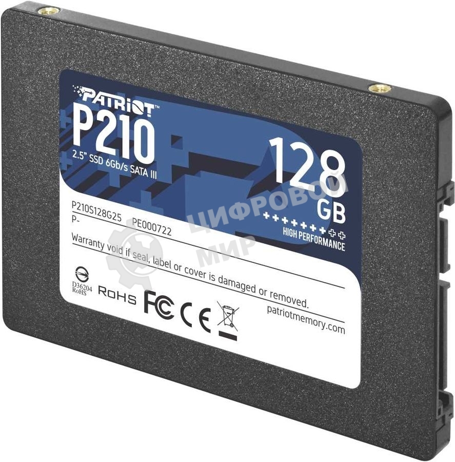 Накопитель SSD Patriot P210, 128Gb, SATA III, 2.5