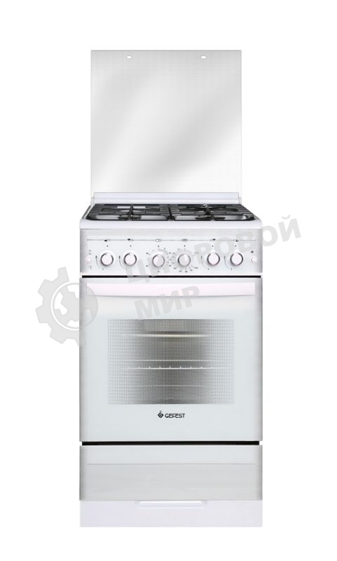 Плита газовая Gefest ПГ 5300-02 0040 белый, конфорок 4 шт, духовка 52 л, 50 см x 85 см x 58.5 см