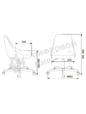 Кресло компьютерное Бюрократ CH-340M сердитое море 38-415, крестовина металл