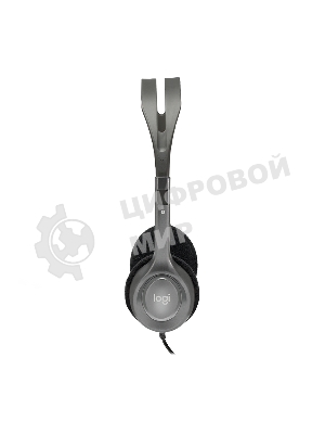 Гарнитура Logitech H110 серебристый, проводная, 3.5 мм