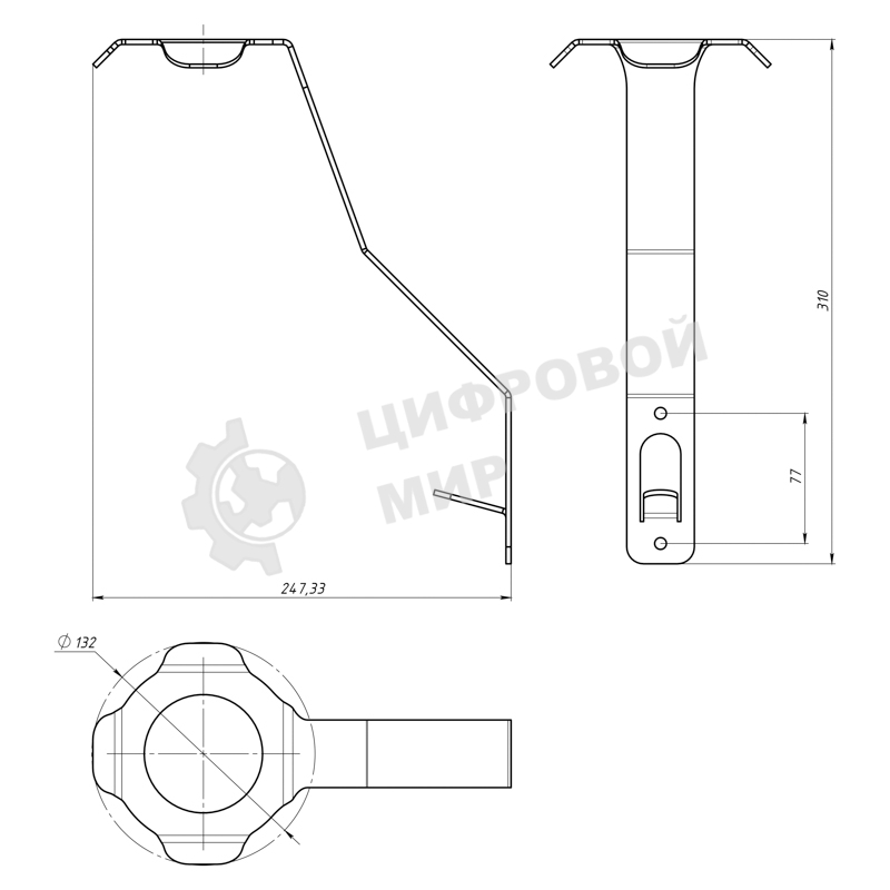 Держатель Rexant для шлемов и экипировки, настенный, черный