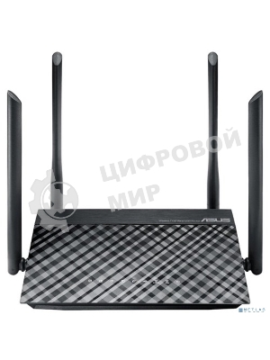 Маршрутизатор беспроводной Asus RT-AC1200 10/100BASE-TX черный (Dual Band)