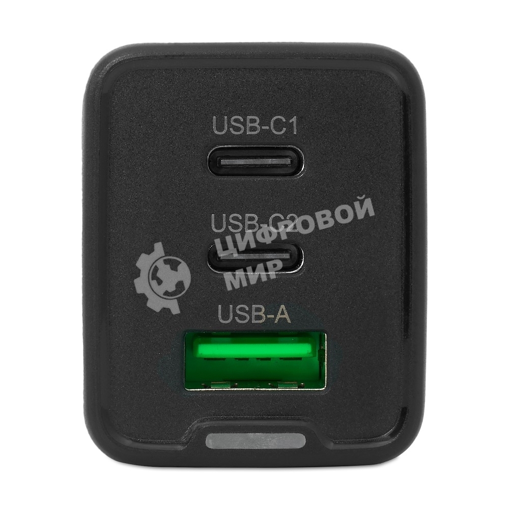 Сетевое зарядное устройство NERPA PD333CBX 65W GaN PD+QC3.0, 2xUSB-C, 1xUSB-A, USB-C - USB-C 100W cable 1.5m черный, EU plug, BOX