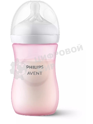 Бутылочка для кормления Philips SCY903/11 250 мл, 1 шт, серия NATURAL Response, пластик, PINK
