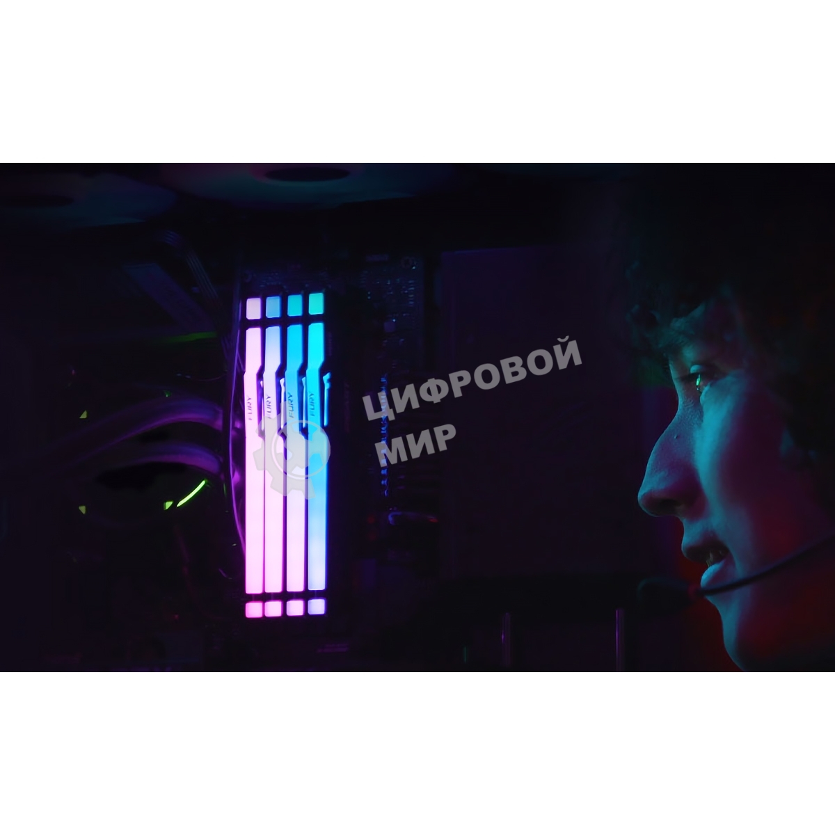 Оперативная память Kingston Fury Beast, DDR5, 16Gb (1x16Gb), 6000MHz, CL30, DIMM, с радиатором, RGB, черный