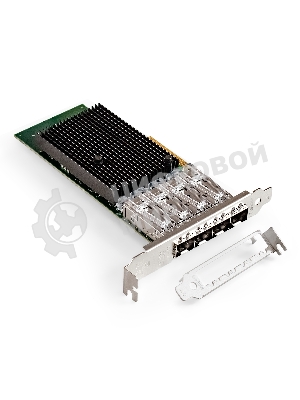 Сетевой адаптер ExeGate EXE-X710-4SFP+ (PCI-E x8 v.3, порты 4x SFP+, Quad 10Gb/s, Server NIC Chipset Intel FTXL710)