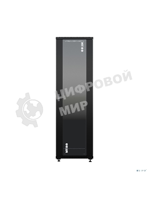 Шкаф коммутационный NTSS Премиум (NTSS-R42U6060GS-BL) напольный 42U 600x600мм пер.дв.стекл металл 900кг черный 510мм 86кг 1987мм IP20 сталь