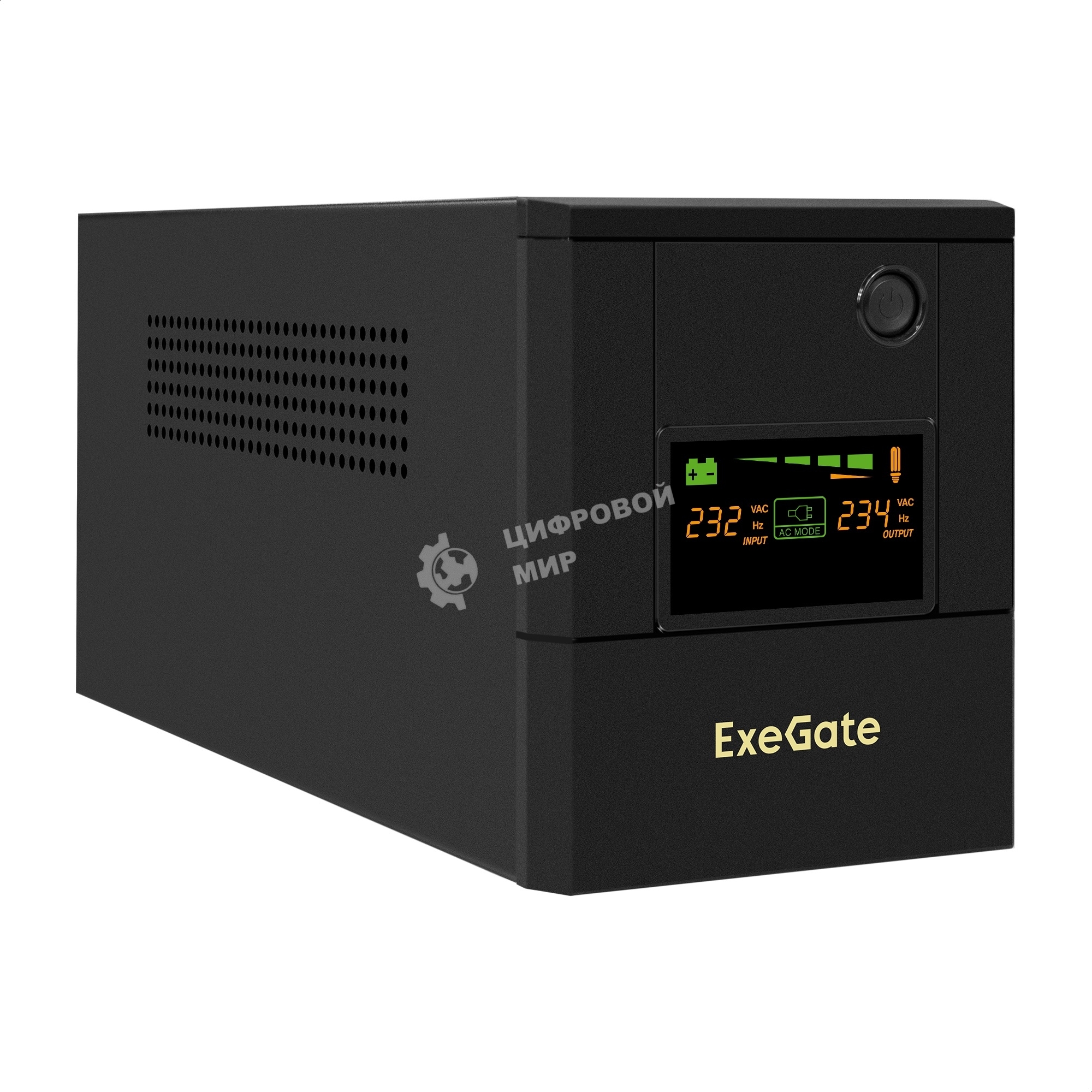 Источник бесперебойного питания ExeGate Smart LB-2200.LCD.AVR.8C13 (2200VA/1300W, цветной LCD, AVR, 8*C13, батарея 12V 9Ah - 2 шт., металлический корпус, Black)