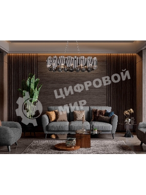 Светильник Ambrella light LH31205/12 SN/SM сатин никель/дымчатый E14*12 max 40W 1000*340*270