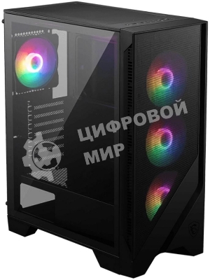 Компьютерный корпус MSI MAG FORGE 120A Mid-Tower, ATX, 2xUSB 3.2, Audio I/O, 6x120мм autoRGb Fan PWM RGb PWM Control Board, Tempered Glass Window