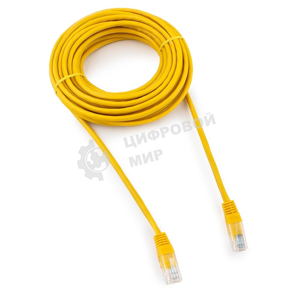 Патч-корд UTP Cablexpert PP12-7.5M/Y cat.5e, 7.5м, литой, многожильный, желтый