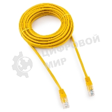 Патч-корд UTP Cablexpert PP12-7.5M/Y cat.5e, 7.5м, литой, многожильный, желтый