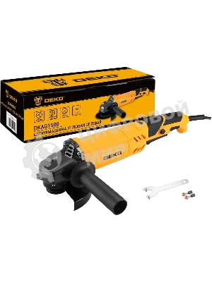 Угловая шлифовальная машина Deko DKAG1500 1500Вт 12000об/мин рез.шпин.:M14 d=125мм