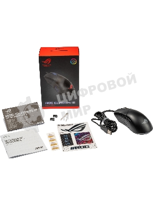 Мышь проводная ASUS ROG Gladius III черный, 19000 dpi, USB, кнопки - 6