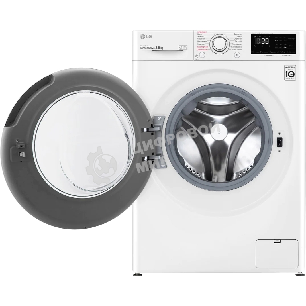 Стиральная машина LG F2V3GS3W белый, загрузка фронтальная 8,5 кг, 1200 об/мин., класс: А