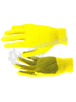 Перчатки из синтетической нити, ПВХ точка, 13 класс, 