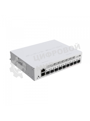 Коммутатор MikroTik Cloud Router Switch CRS310-1G-5S-4S+IN with 800 MHz CPU, 256 MB RAM, 4xSFP+, 5xSFP cages, 1xGbit LAN port, RouterOS L5, desktop case, rackmount ears, PSU