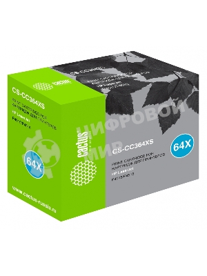 Картридж лазерный Cactus CS-CC364XS черный (24000 стр.) для HP Laser Jet P4015/P4515