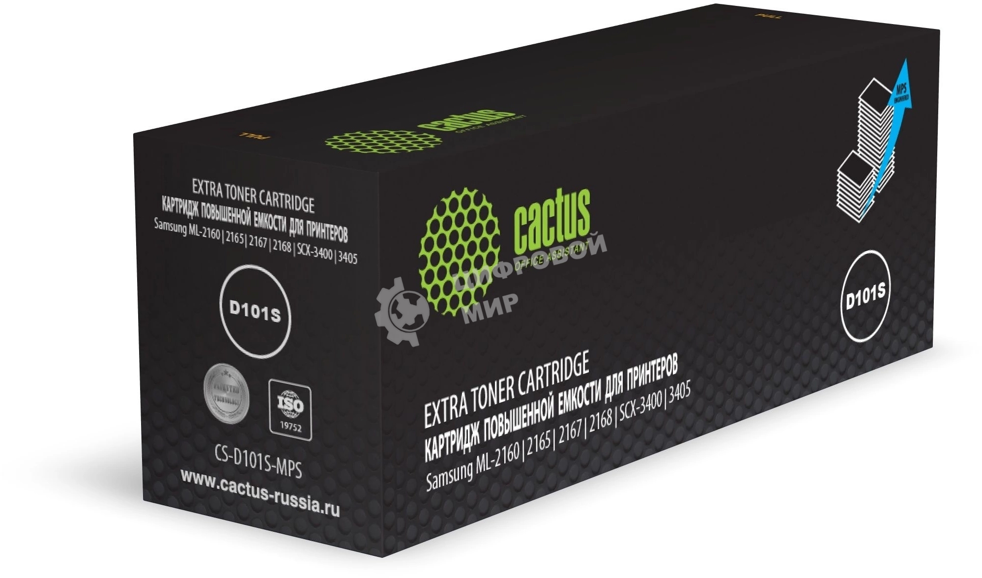 Картридж лазерный Cactus CS-D101S-MPS MLT-D101S черный (5000 стр.) для Samsung ML-2160/2165/2167/2168/SCX-3400/3405