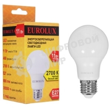 Лампа светодиодная EUROLUX LL-E-A60-11W-230-2,7K-E27