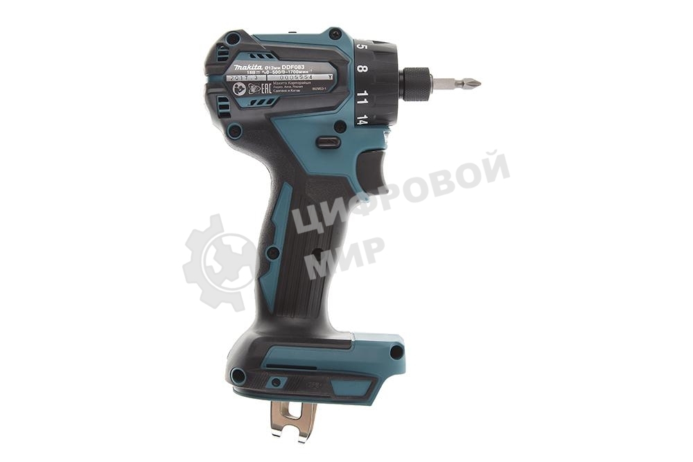 Шуруповерт Makita DDF083Z 185150 б\щет 18в li-ion 0-500\1700об\м 6-ти гр 1\4'' 40\23нм б\акк и з\у