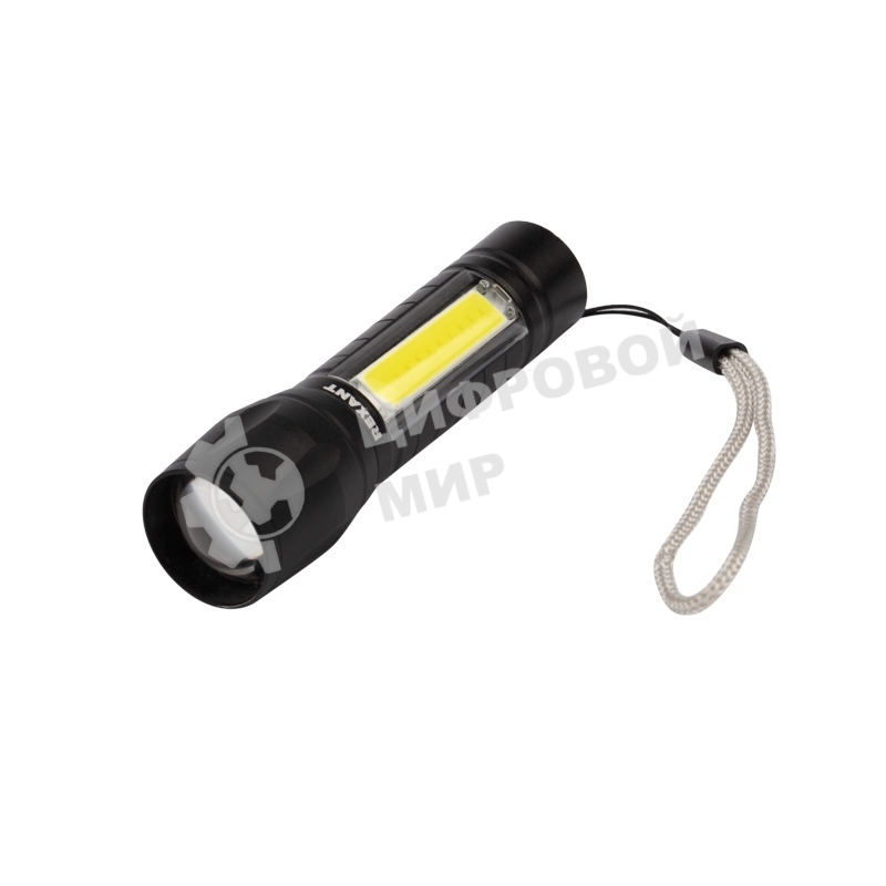 Фонарь Rexant универсальный рабочий/походный, головной свет 1.5 Вт, боковой 2 Вт, встроенный аккумулятор, алюминиевый, USB кабель в комплекте