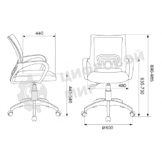 Кресло компьютерное Бюрократ CH-695NLT красный TW-35N сиденье черный TW-11, сетка/ткань, крестовина пластик